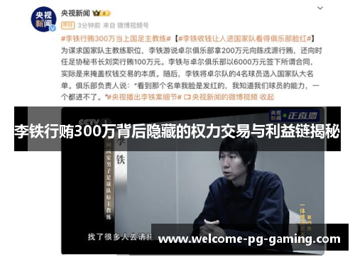 李铁行贿300万背后隐藏的权力交易与利益链揭秘